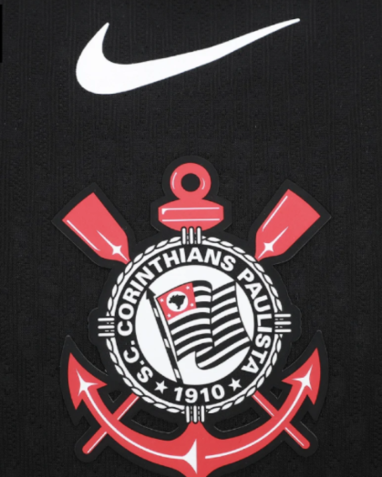 Camisa Corinthians II 25/26 s/n Jogador Nike Masculina - Preto+Branco - #3