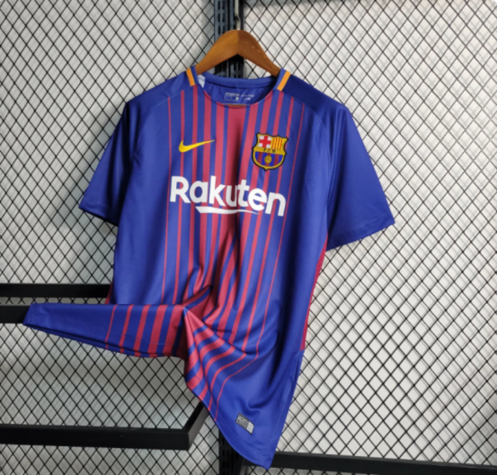 Camisa Retrô Barcelona 17/18 - Azul e Vermelho - #5