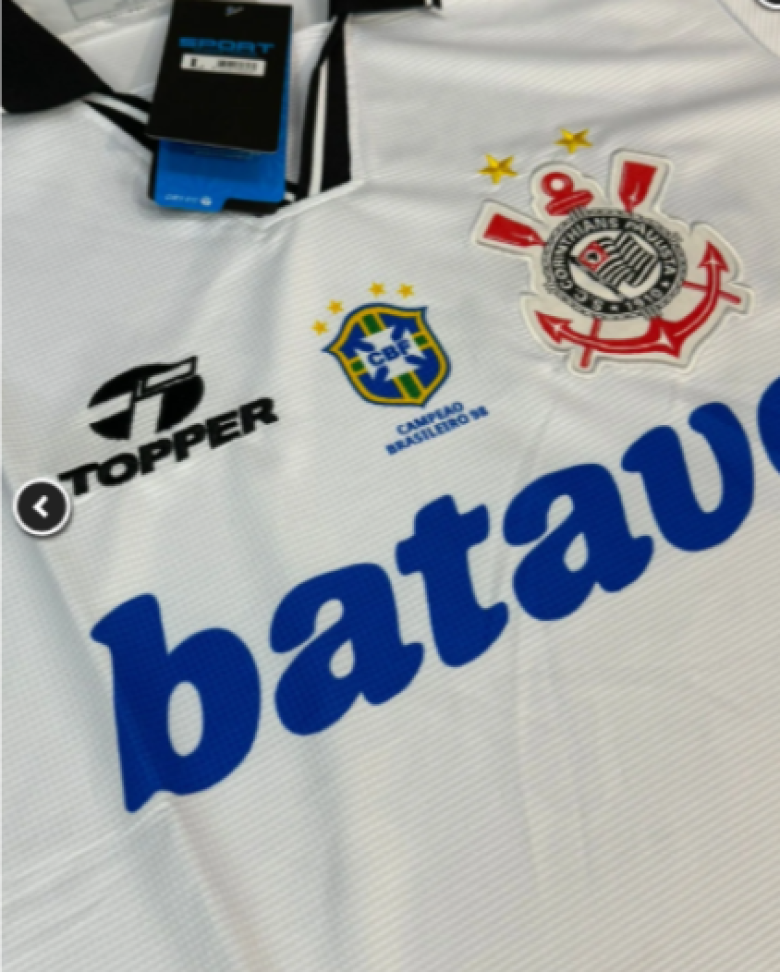 Camisa Corinthians Retrô Listrada Batavo - Branca - #2