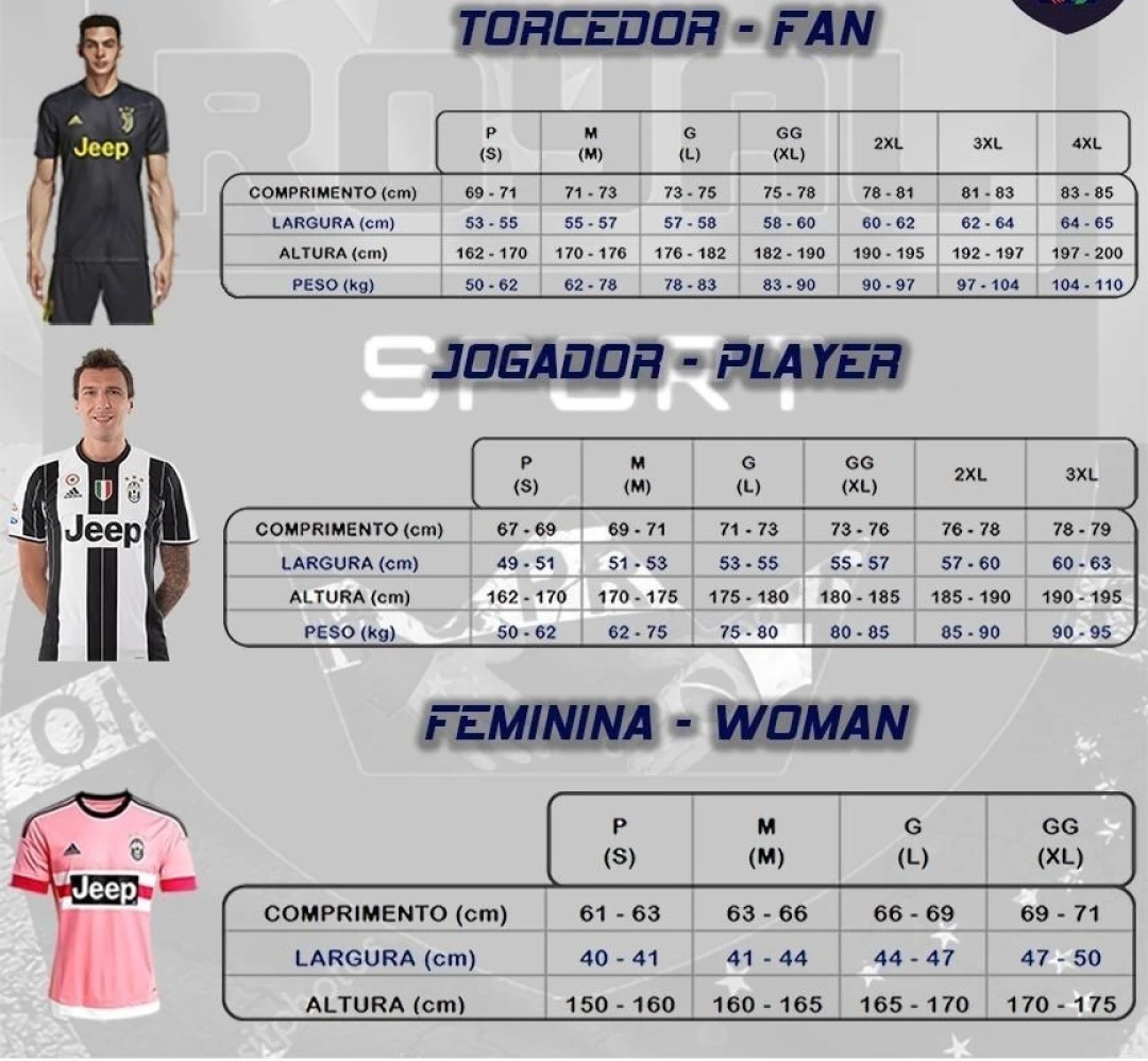 imagem guia de tamanhos