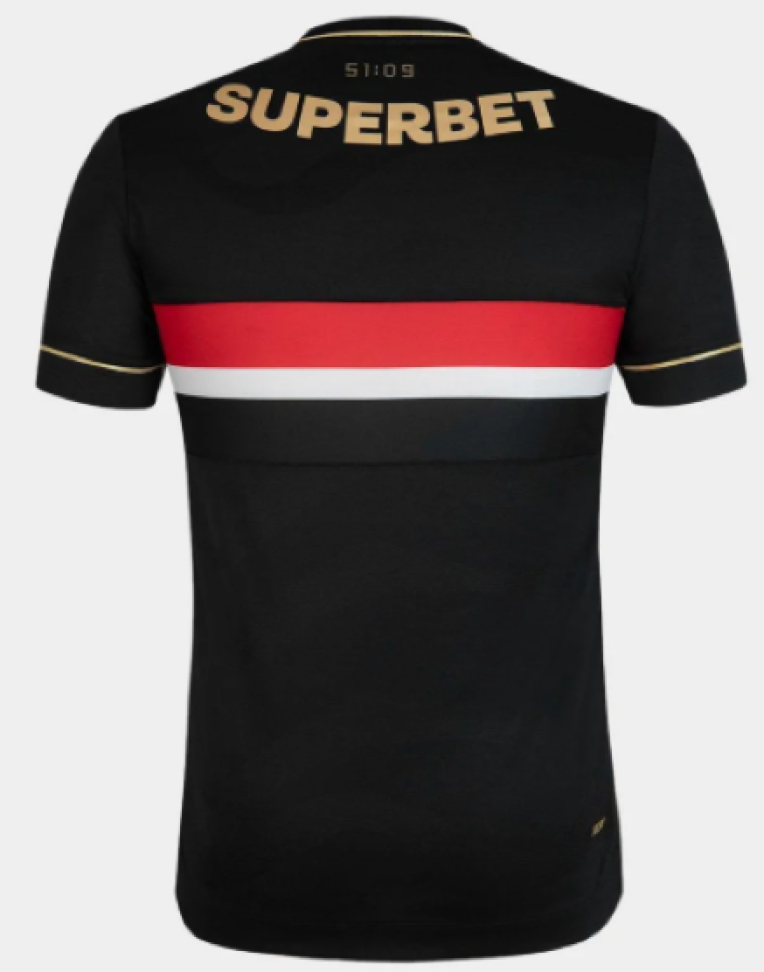 Camisa São Paulo III 25/26 Jogador Comemorativa New Balance Jogador - Preto e Vermelho - #4