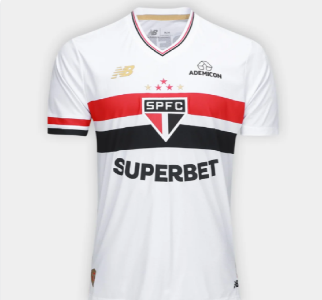 Camisa São Paulo I 25/26 Torcedor - Branco e Vermelho - #2