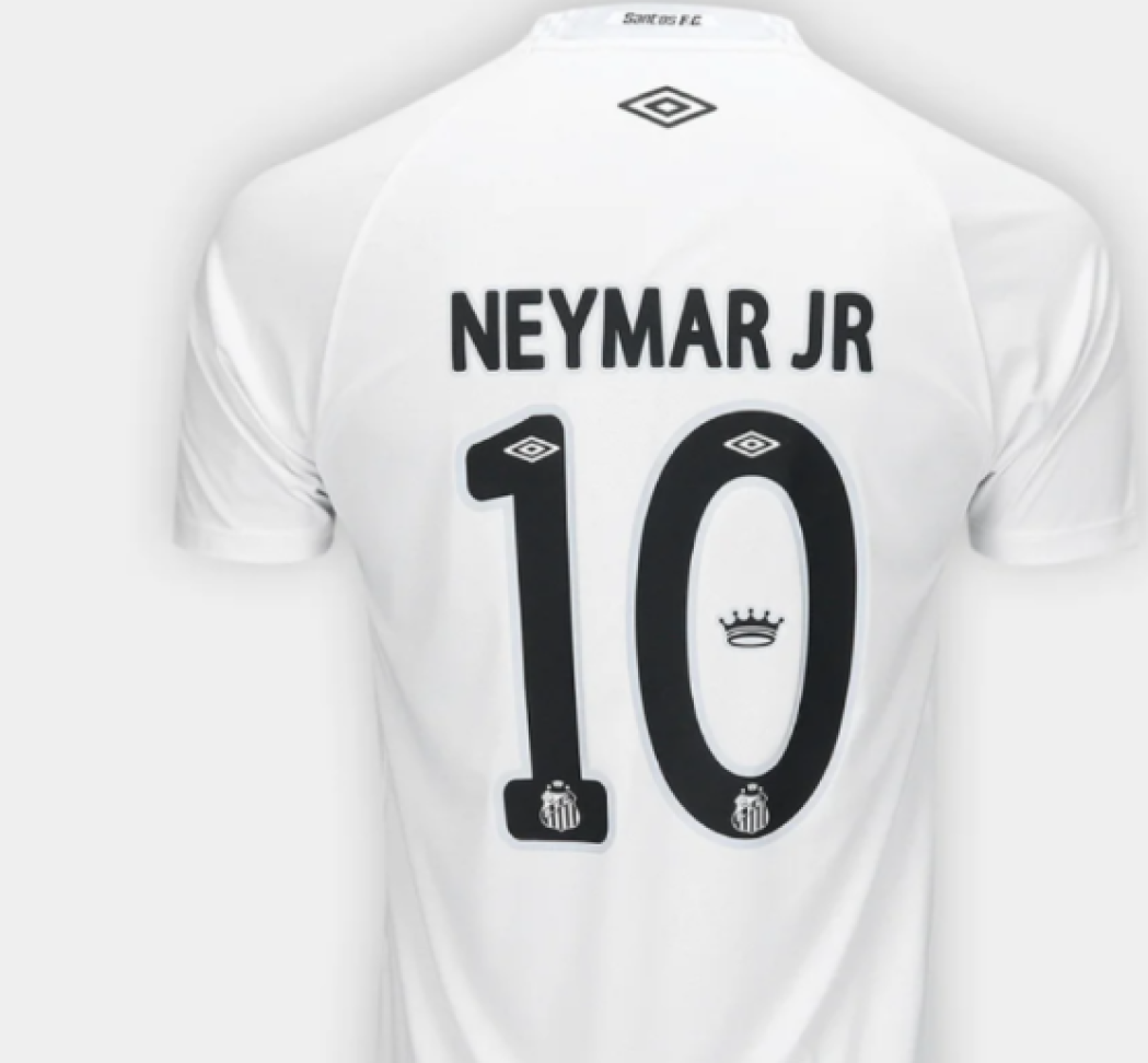 Camisa Santos I 25/26 Neymar Torcedor - Branco+Cinza - #3