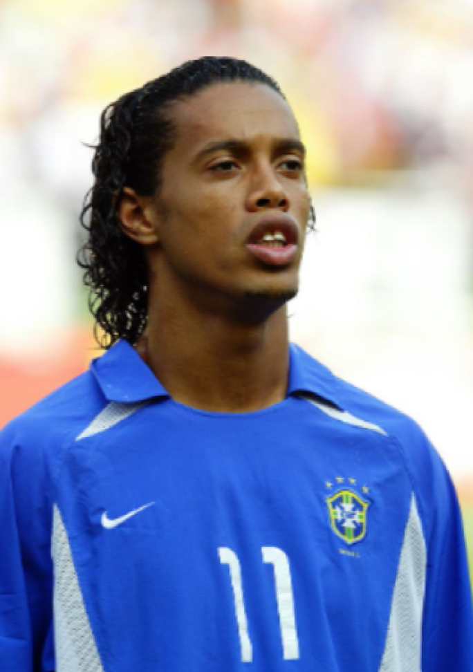 Camisa Retrô Brasil 2002 Ronaldinho Gaúcho - Azul - #2