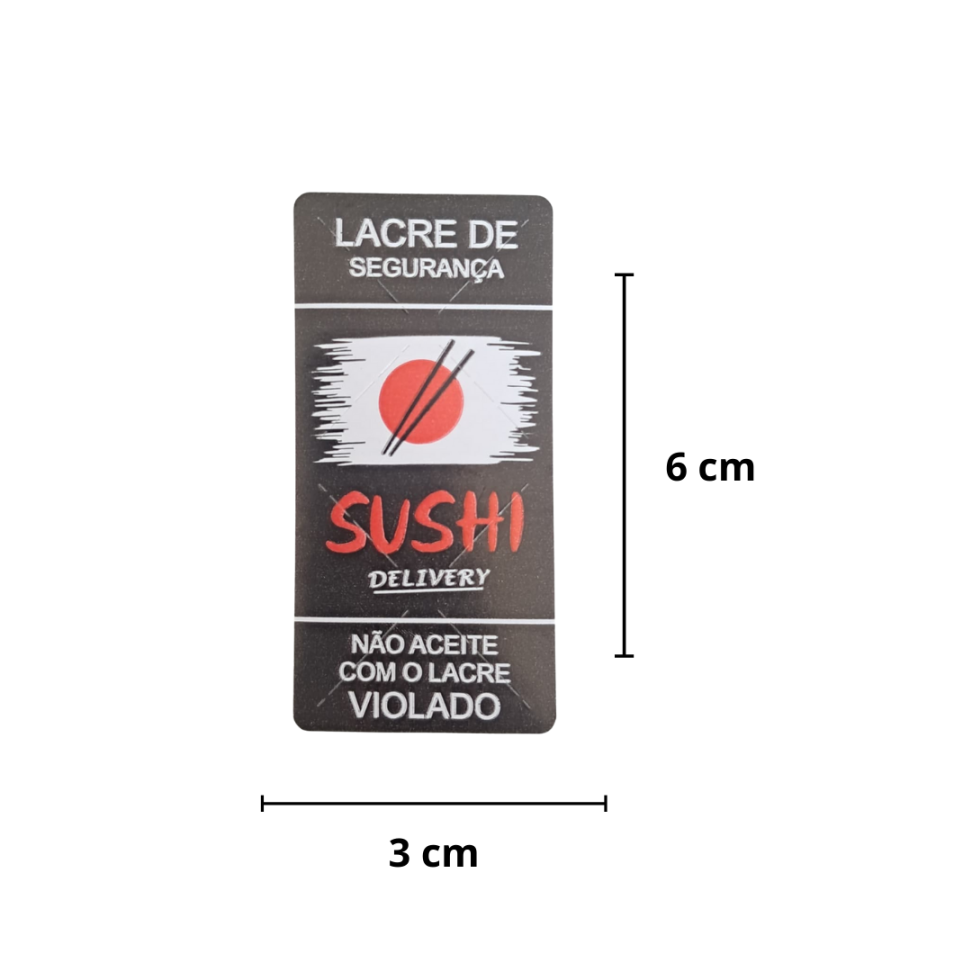Lacre Personalizado 3x6 - 9 mil unidades