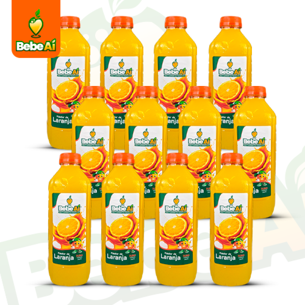 Néctar de Laranja Bebe Aí - 1L - 12 Unid