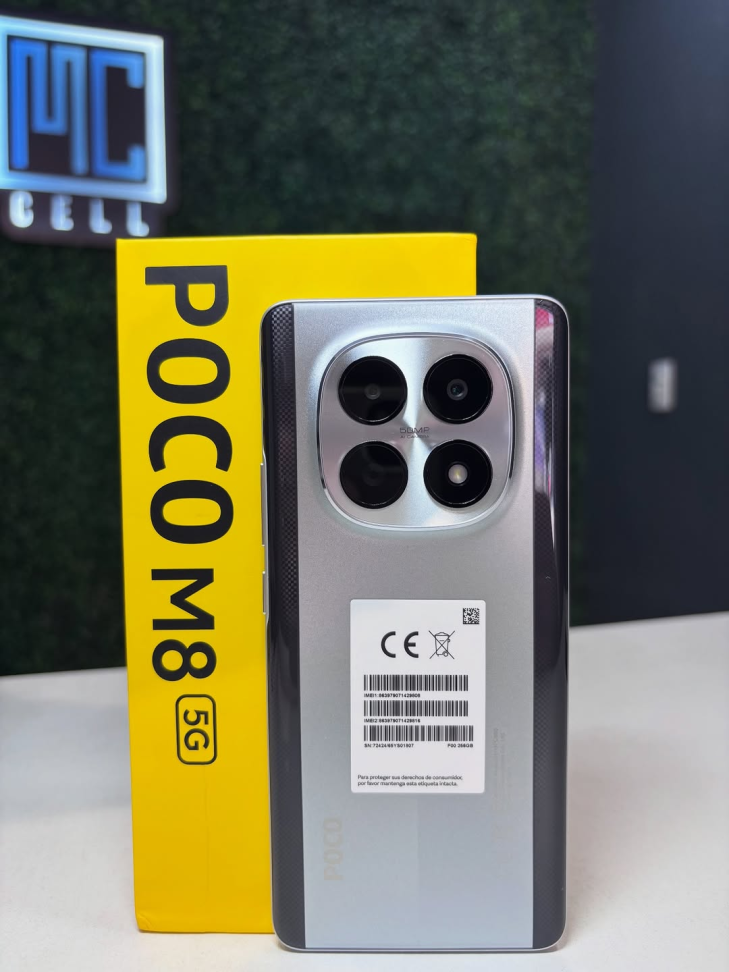 POCO M8 5G 256GB 8GB RAM NFC — foto de referência do modelo