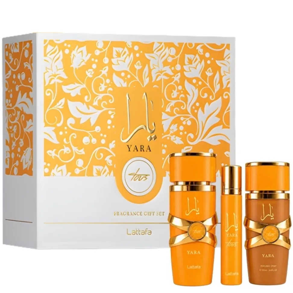 KIT ARABE LATTAFA YARA TOUS PERF. 100ML PERF. 12ML PERF. CAPILAR 50ML