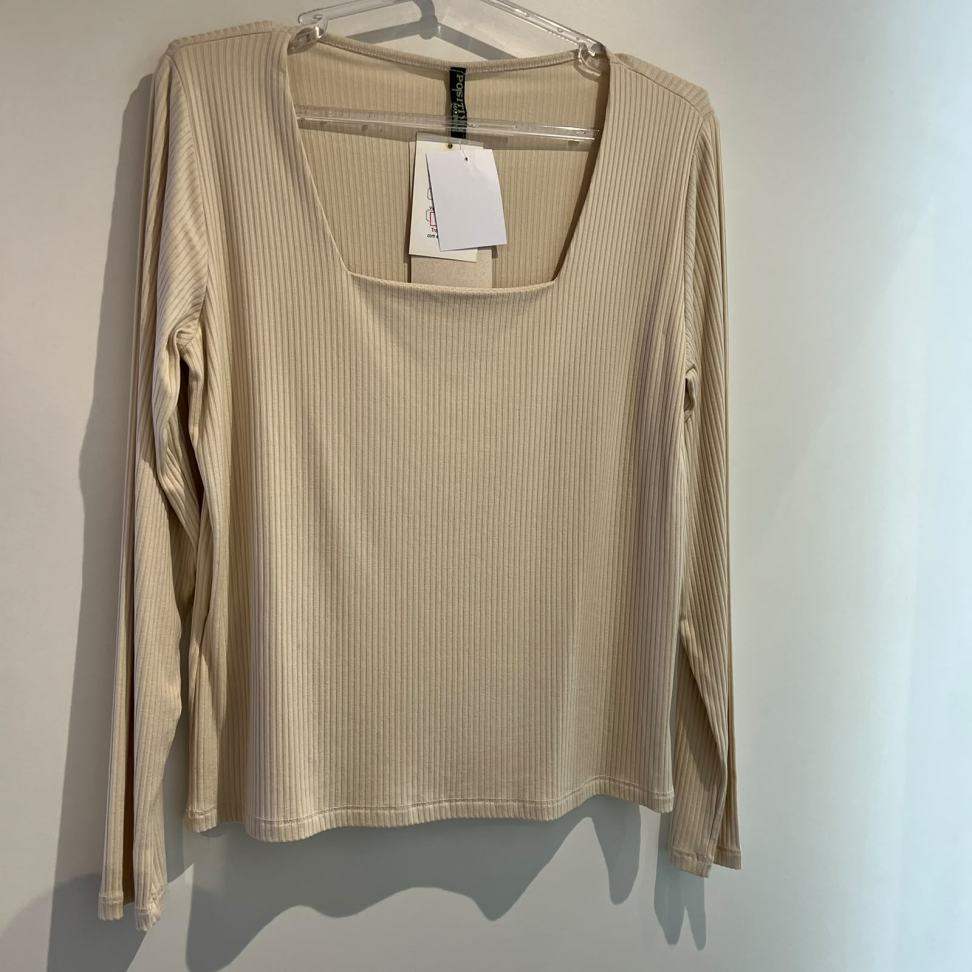 Blusa canelada - decote quadrado - #7