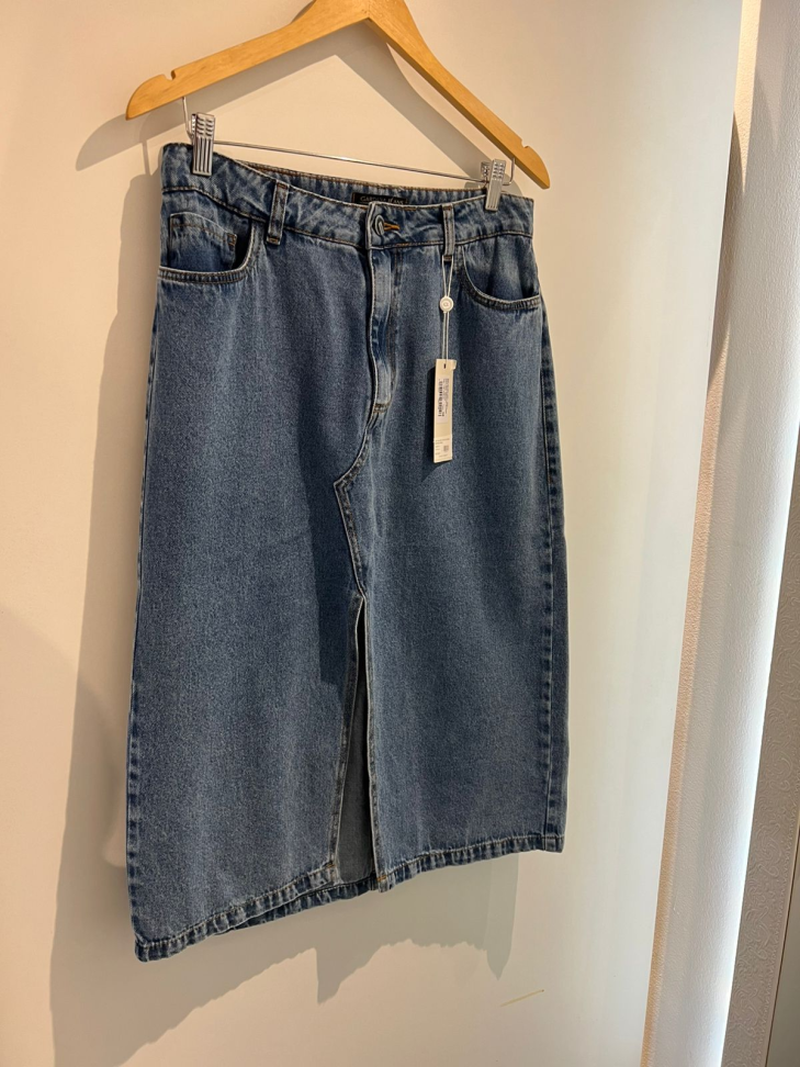 Saia midi jeans - Tam 38
