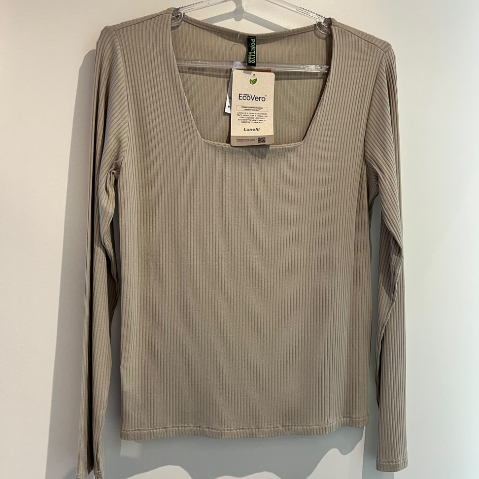 Blusa canelada - decote quadrado - #8