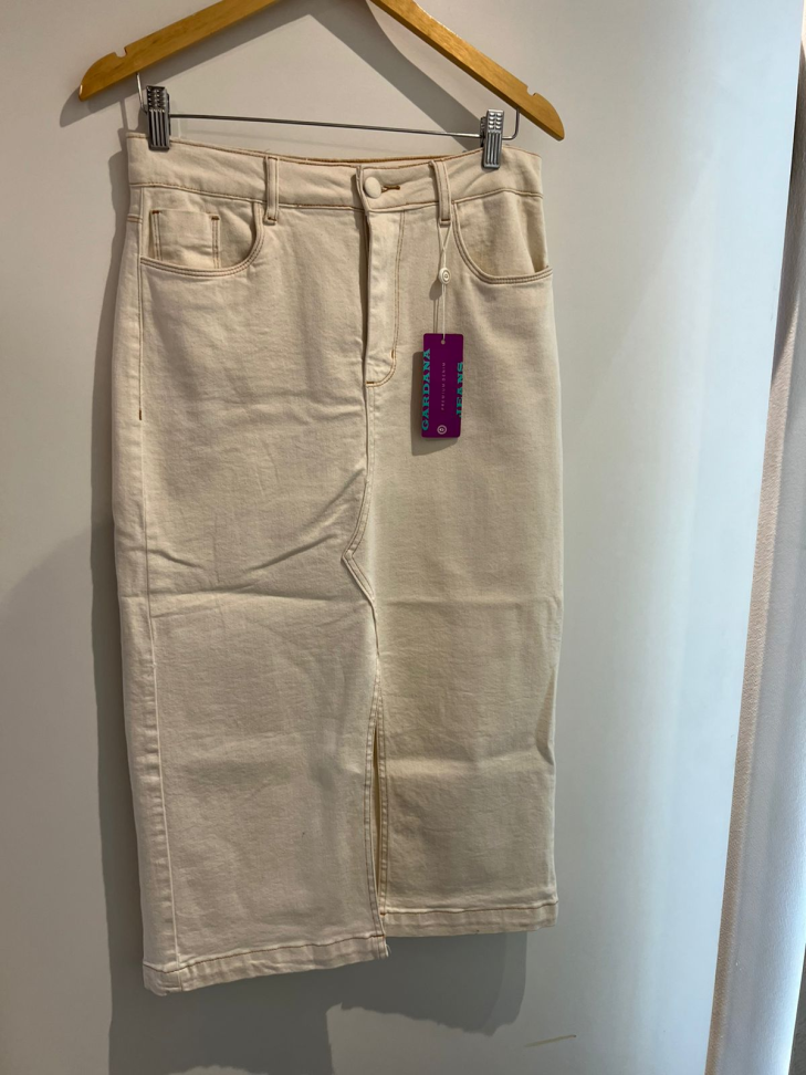 Saia midi jeans - Tam 42