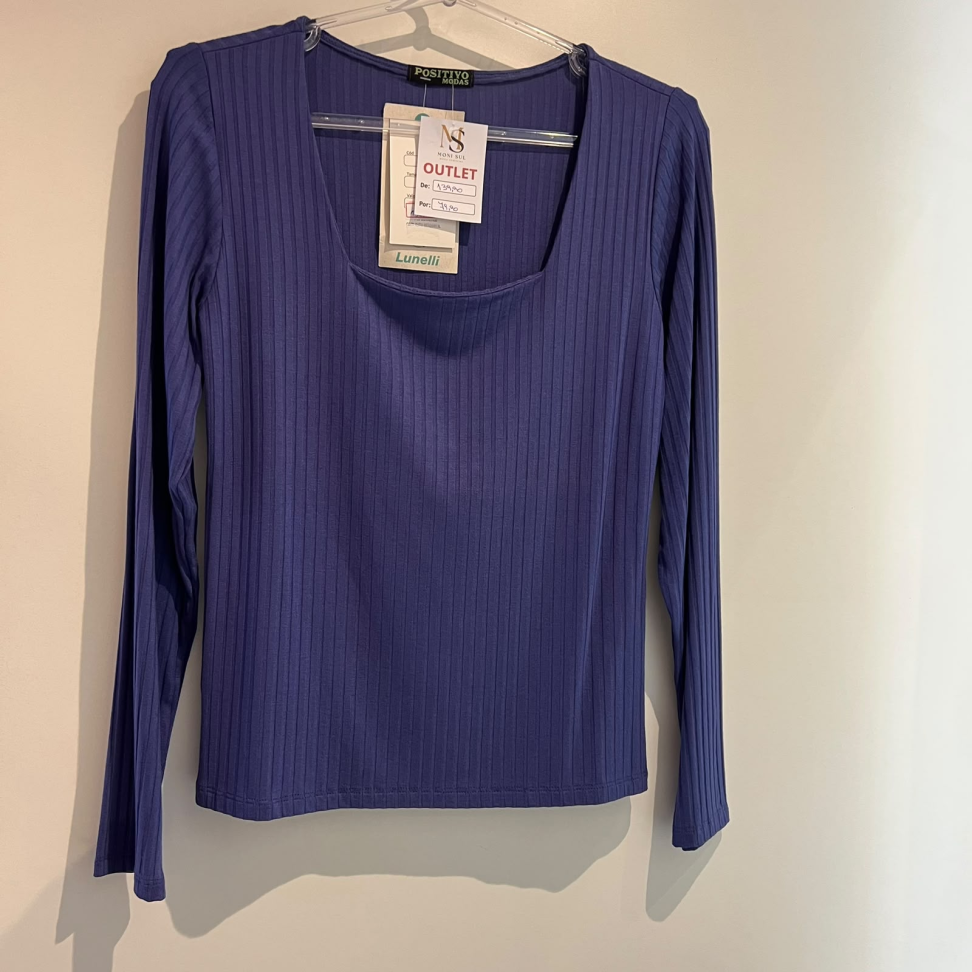 Blusa canelada - decote quadrado - #5