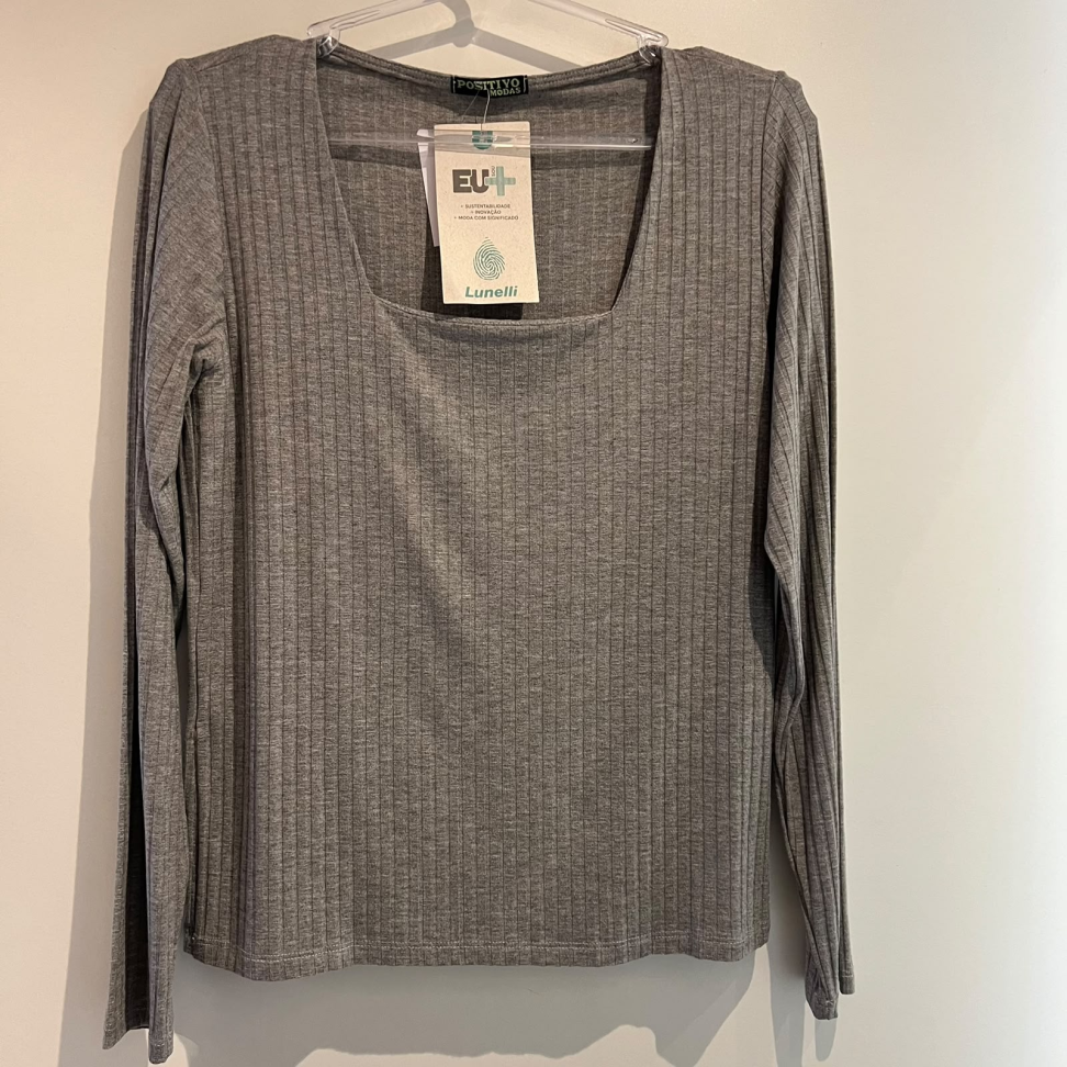 Blusa canelada - decote quadrado - #6