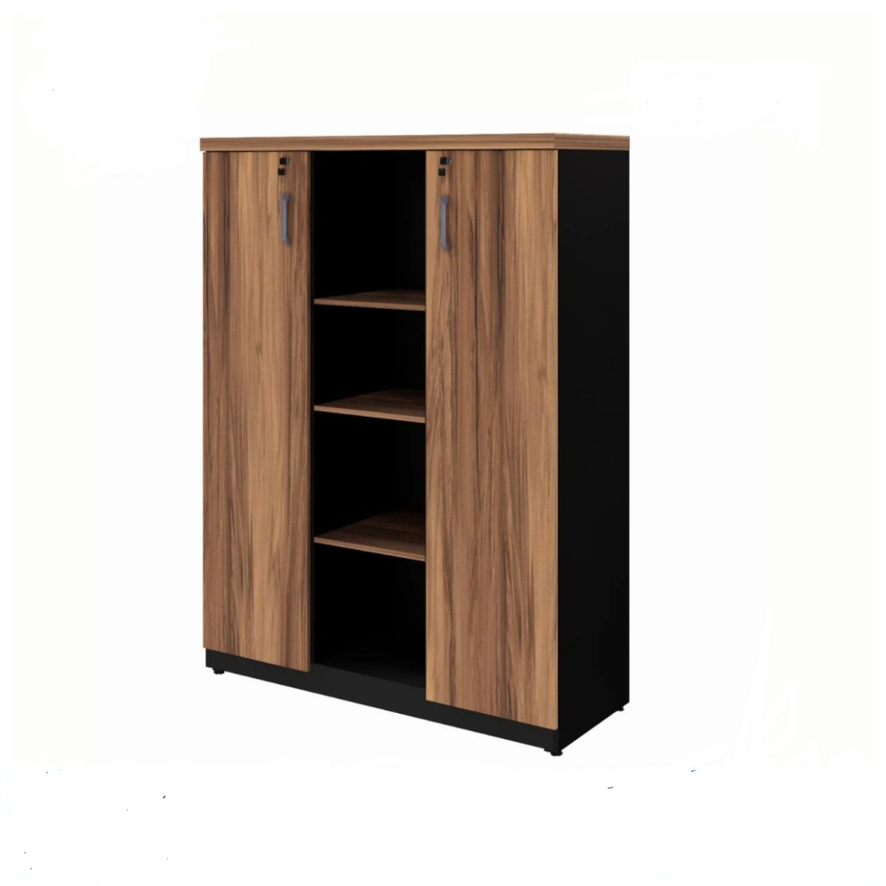 ARMÁRIO ALTO CREDENZA COM NICHO 1,61×1,20 NOGAL SEVILHA/PRETO - #3