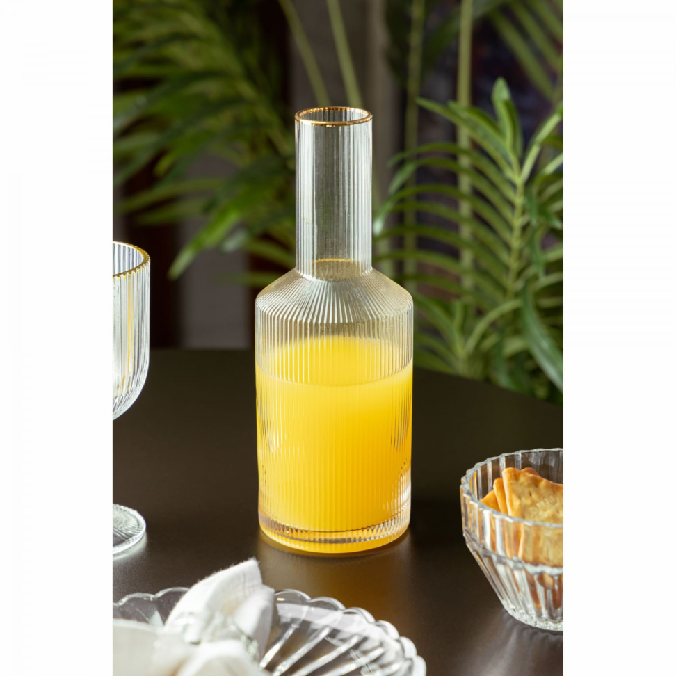 Garrafa de cristal com fio de ouro (800ml)