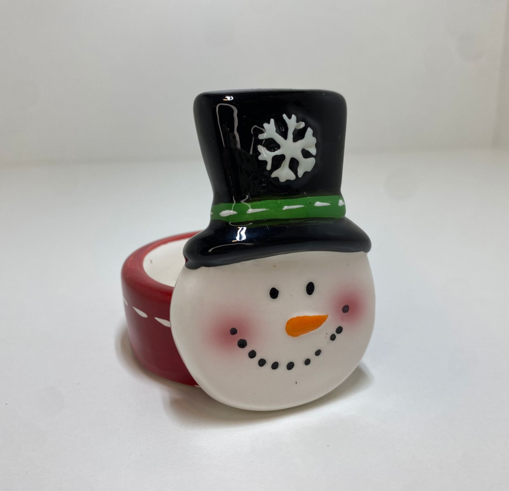 Porta Vela Boneco de Neve