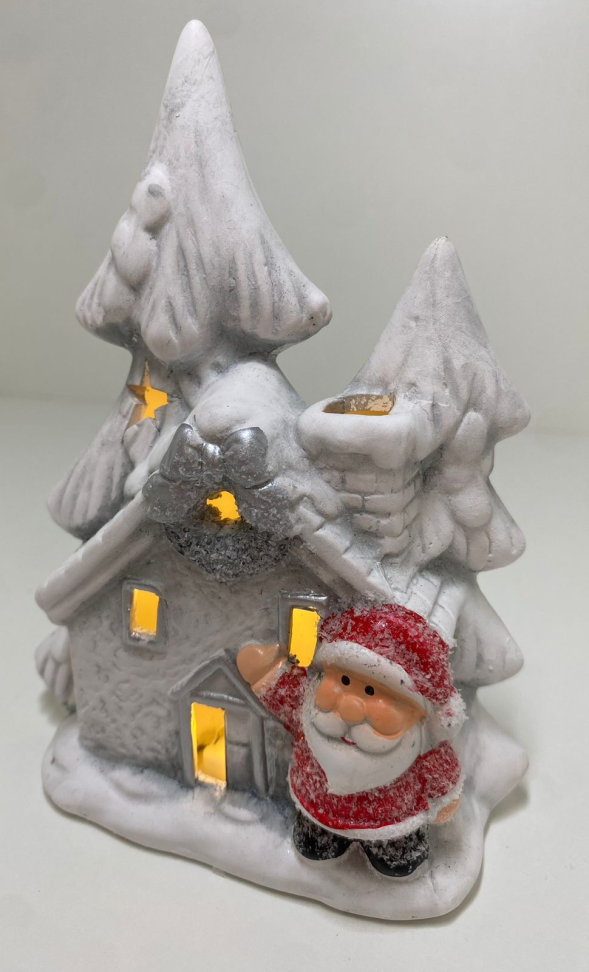 Casinha cerâmica Snow (Com Led)