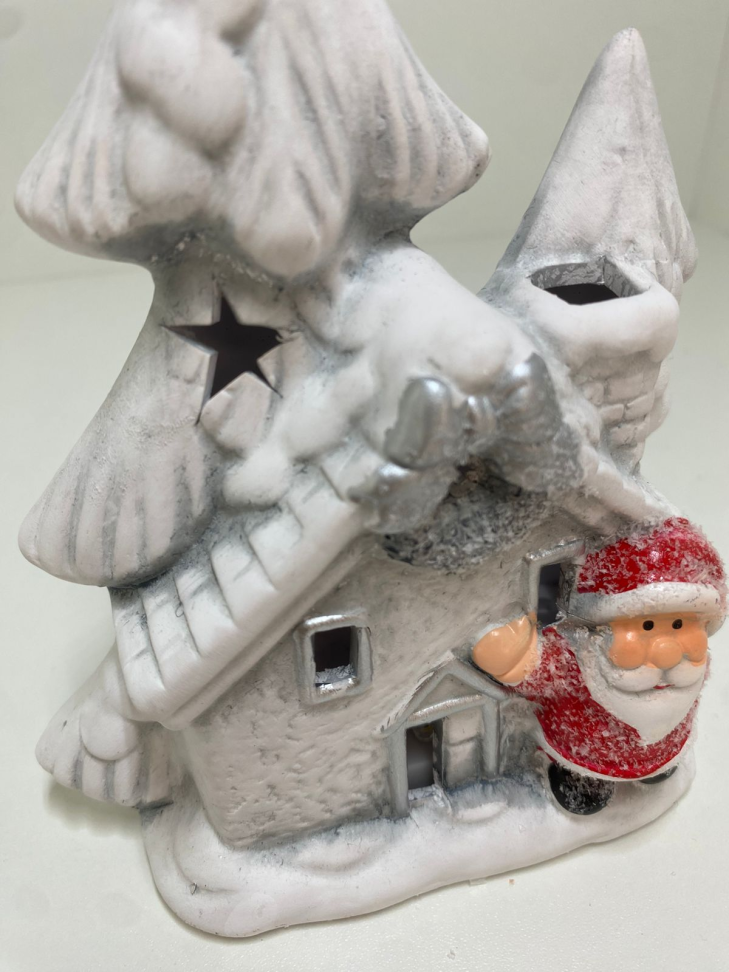 Casinha cerâmica Snow (Com Led) - #4