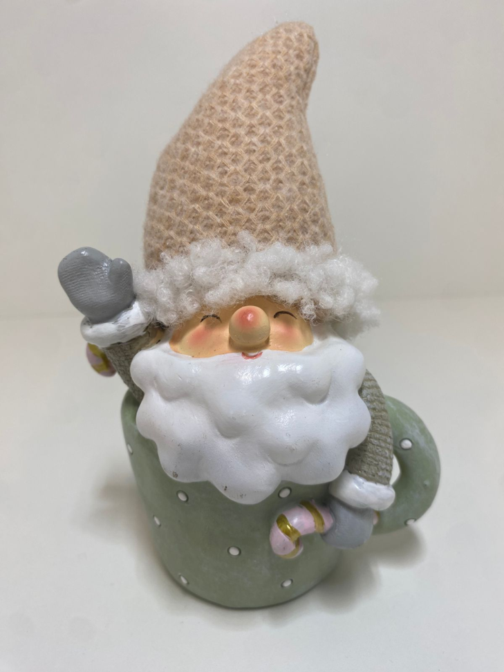 Decoração Caneca com Papai Noel (14cm)