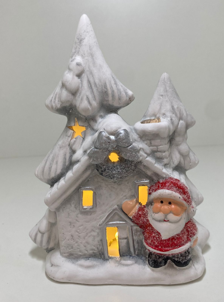 Casinha cerâmica Snow (Com Led)