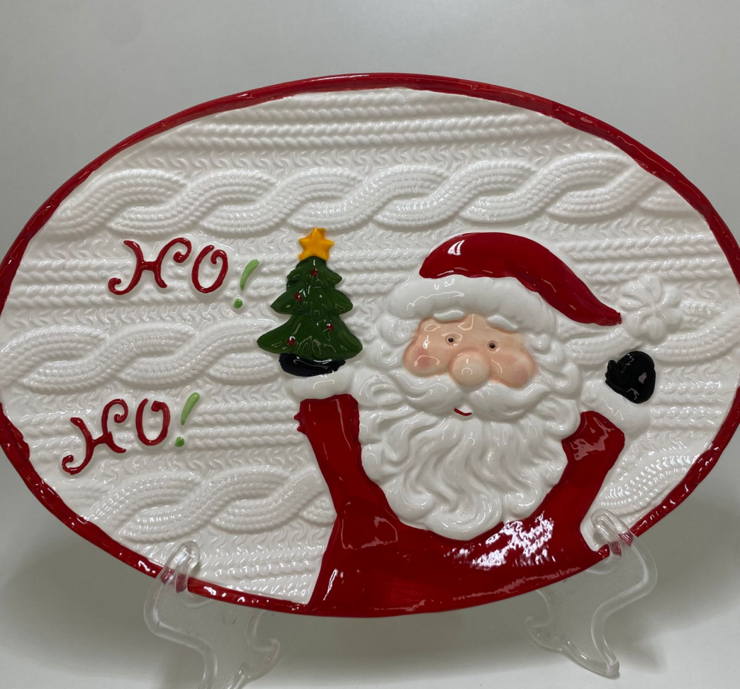 Prato Decorativo Papai Noel