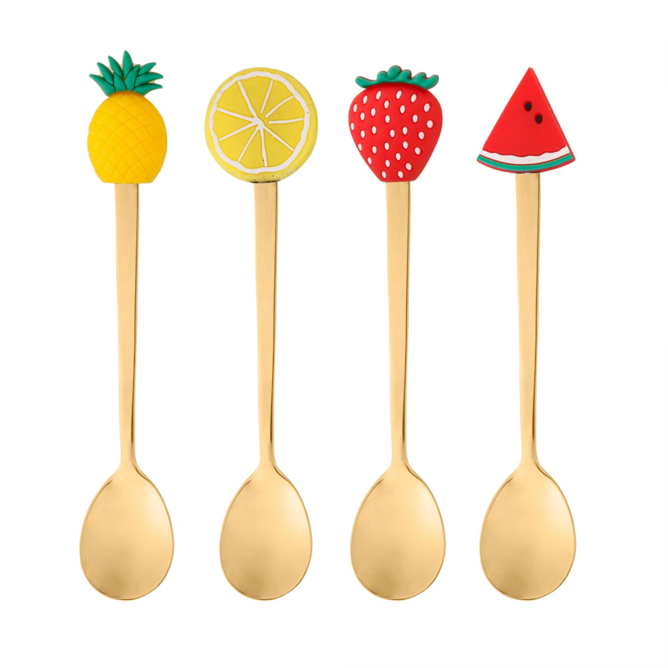 Colher Frutas - Dourada (4 unidades)