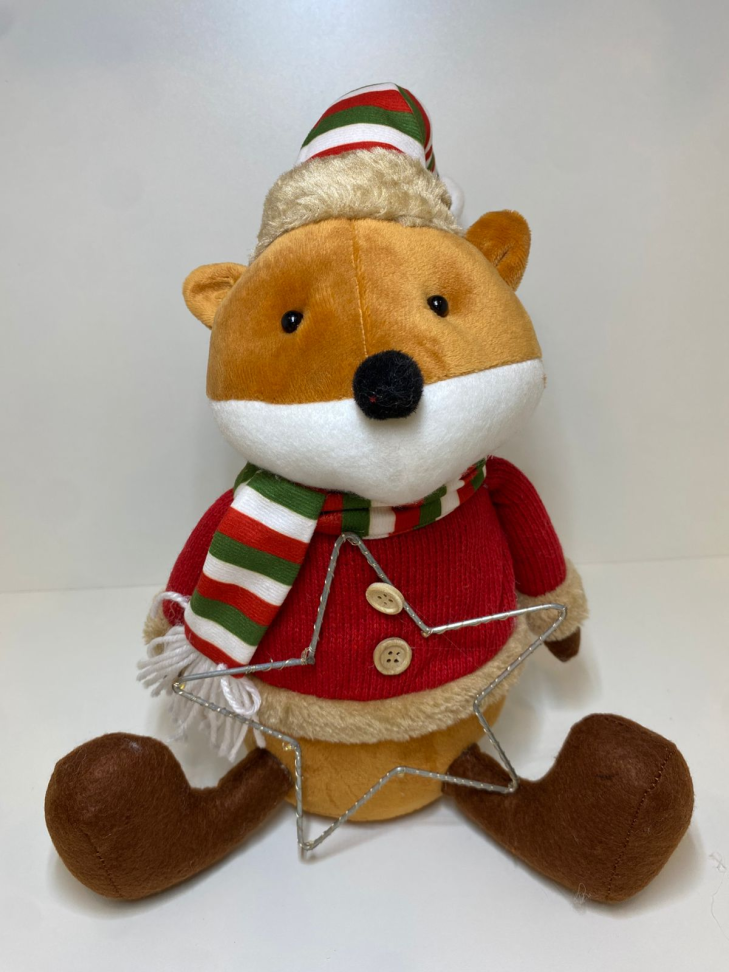 Raposinha de Natal 30cm (com LED)