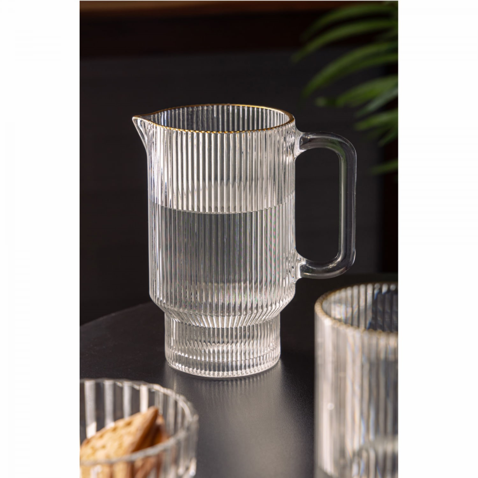 Jarra de Cristal Lines com fio de ouro