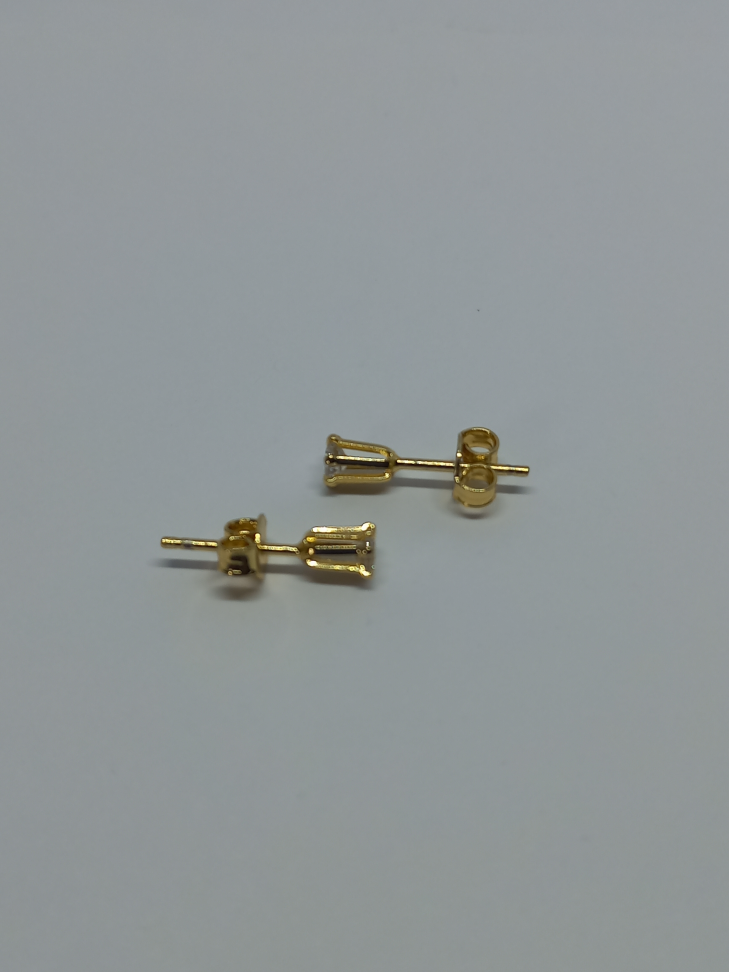 Brinco zircônia flor pequeno - #3