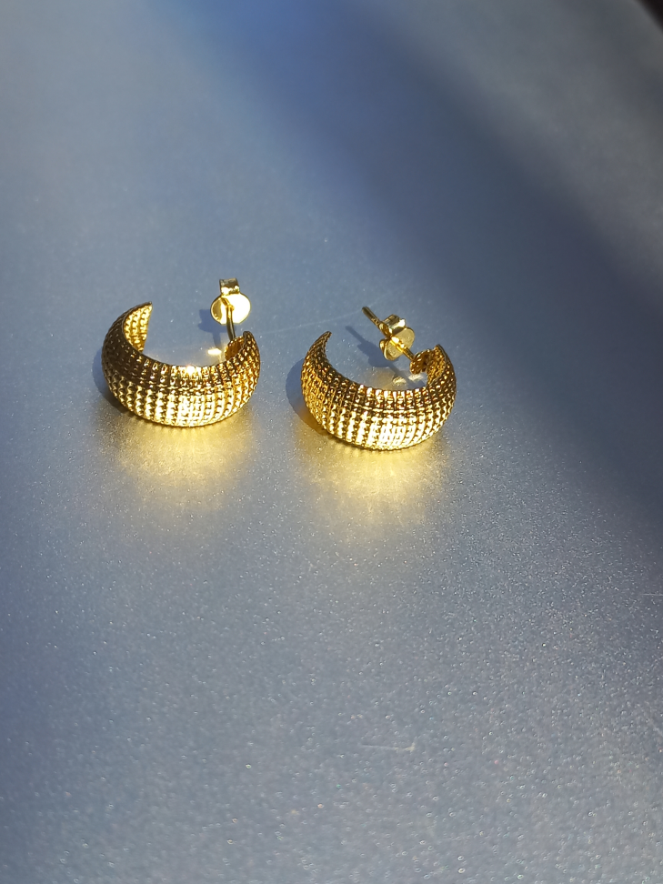 Brinco argola com detalhes - #3