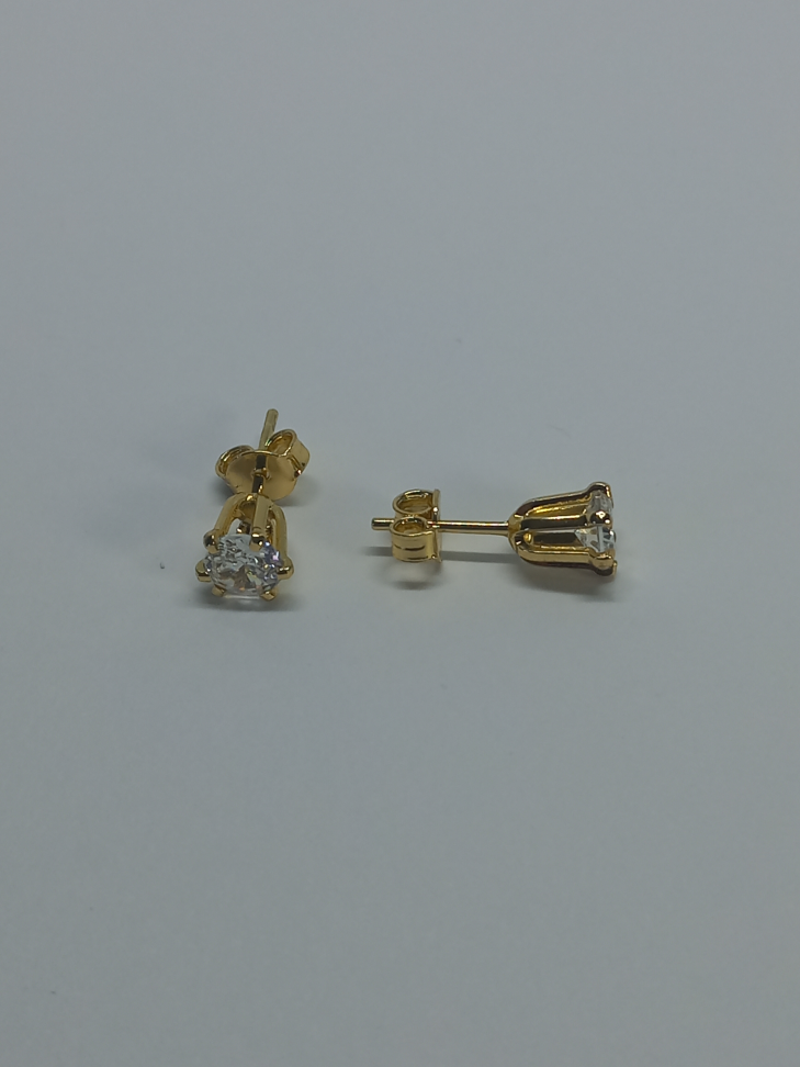 Brinco zircônia em flor - #1