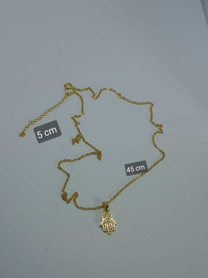 Corrente com pingente mão de Fátima - #2