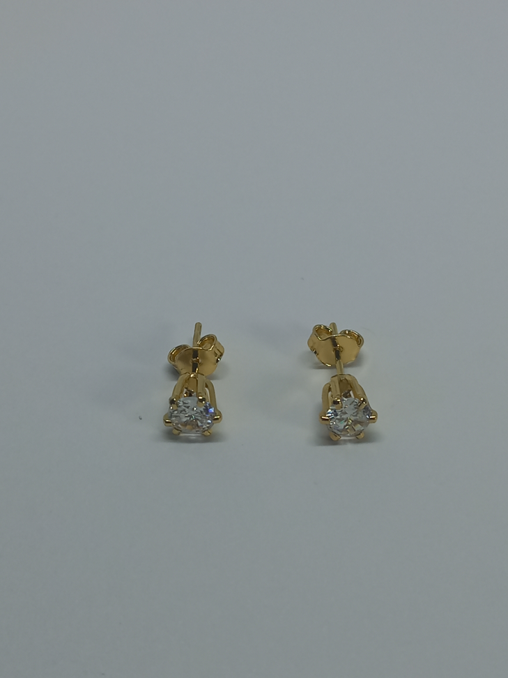 Brinco zircônia em flor - #1