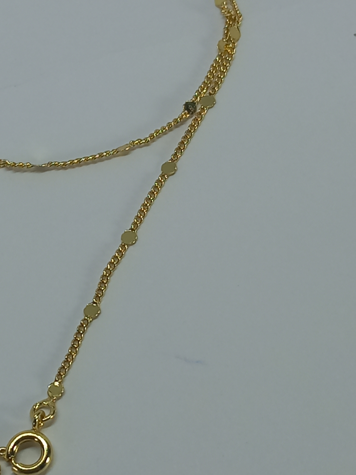 Corrente com bolinhas achatadas - #4