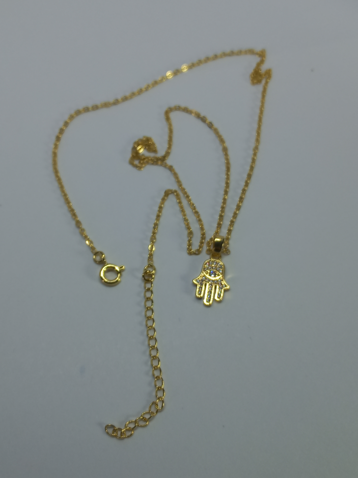Corrente com pingente mão de Fátima - #3