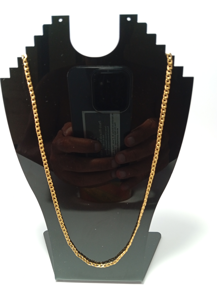 Corrente Grumet 2,8mm 60 cm Dourada Aço Inox 316L - #2