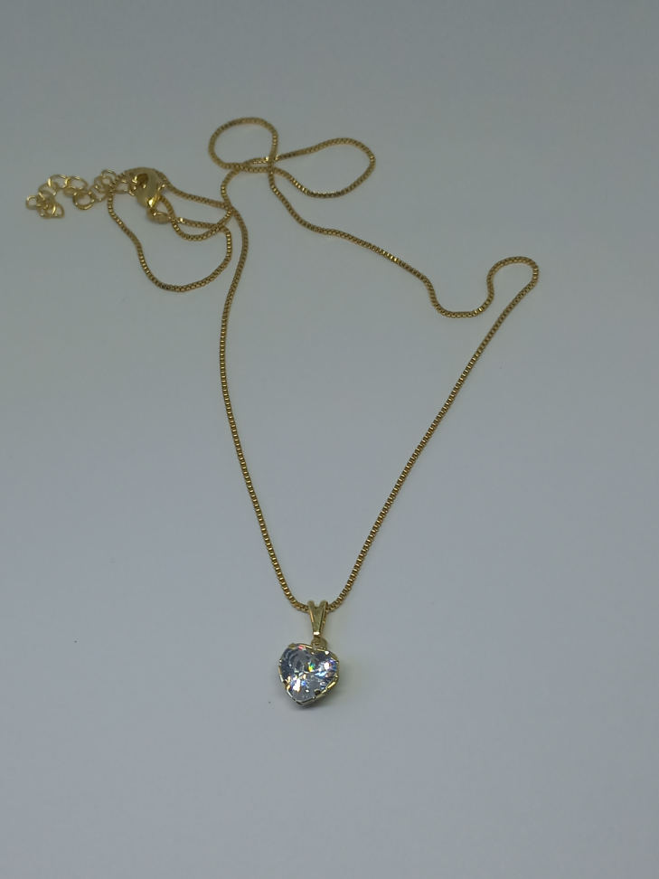 Corrente com pingente de zircônia - #4