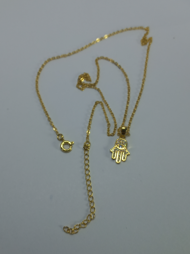 Corrente com pingente mão de Fátima - #6