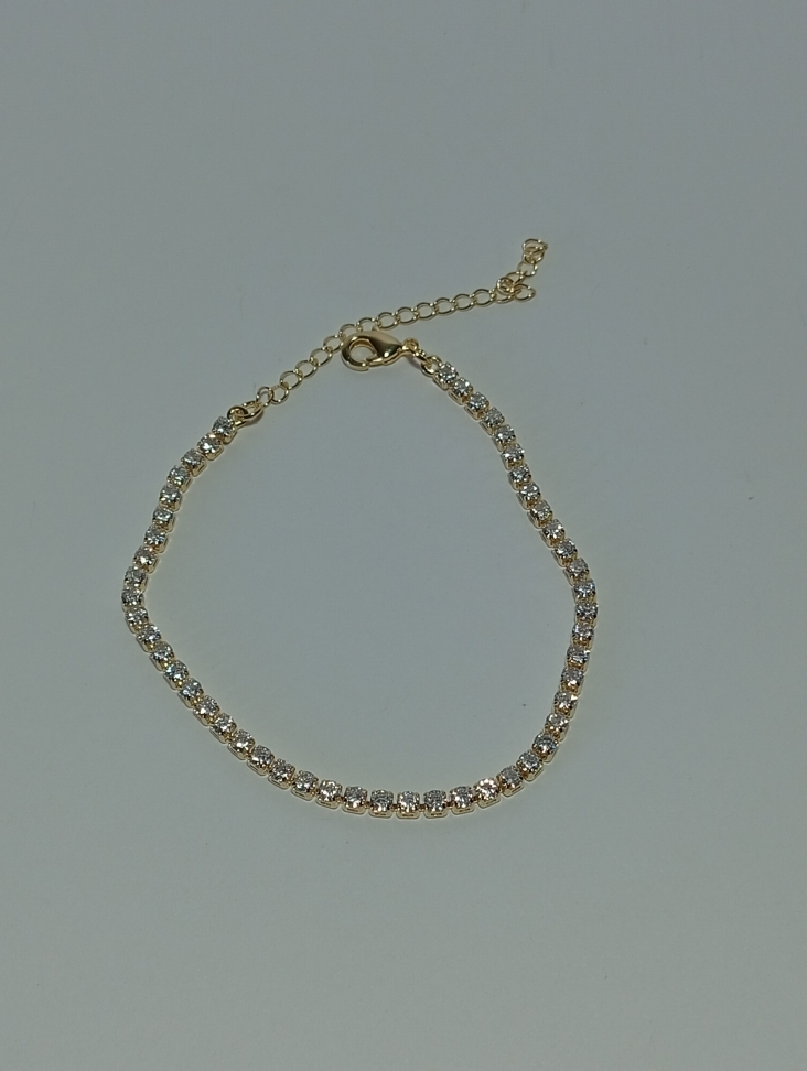 Pulseira Riviera Quadrada 17+5 Cm, banhada a ouro 18k - #4