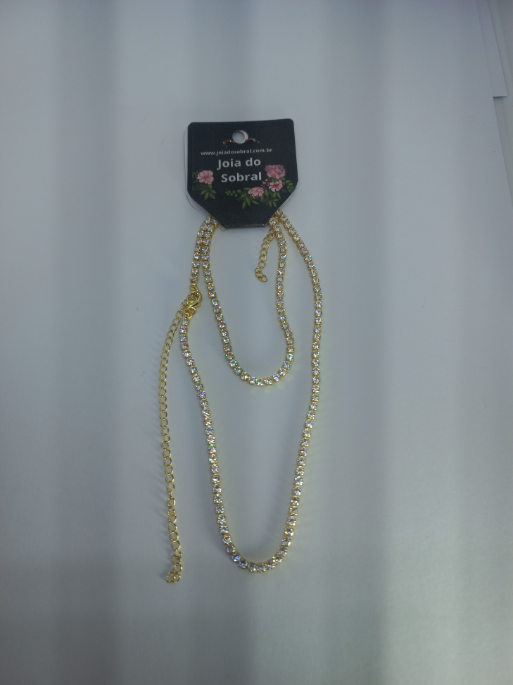 Conjunto Choker e pulseira de zircônia - #1