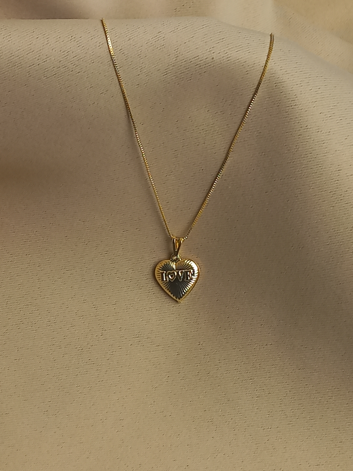 Corrente com pingente de coração com a inscrição LOVE CP00906 - #2