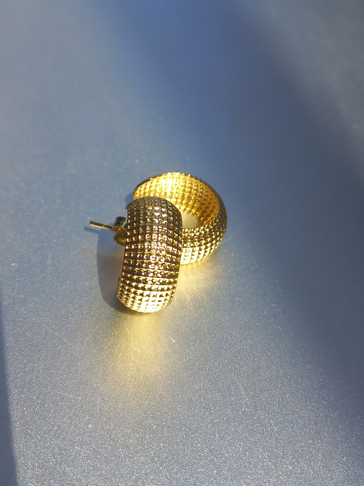 Brinco argola com detalhes - #2