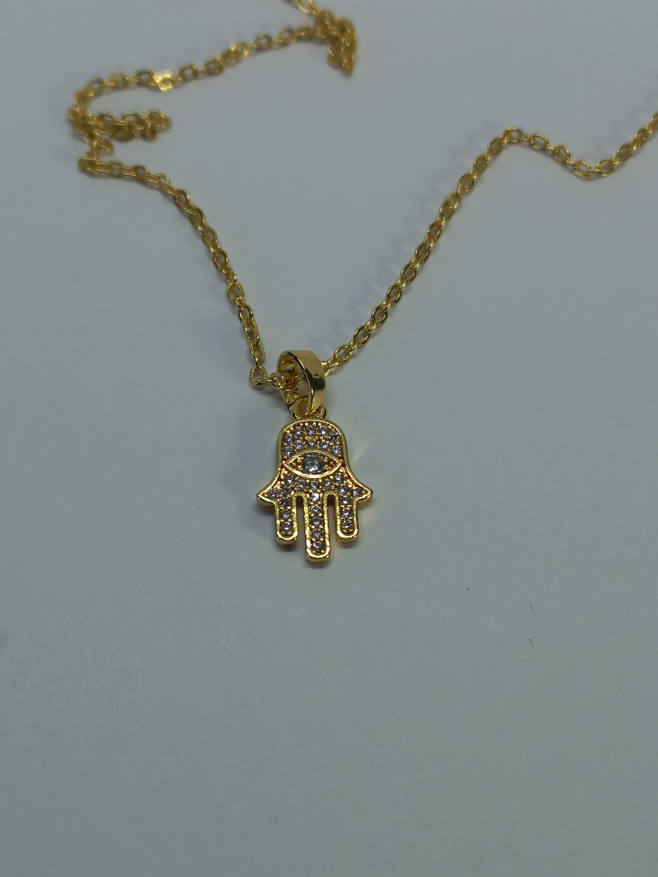 Corrente com pingente mão de Fátima - #4