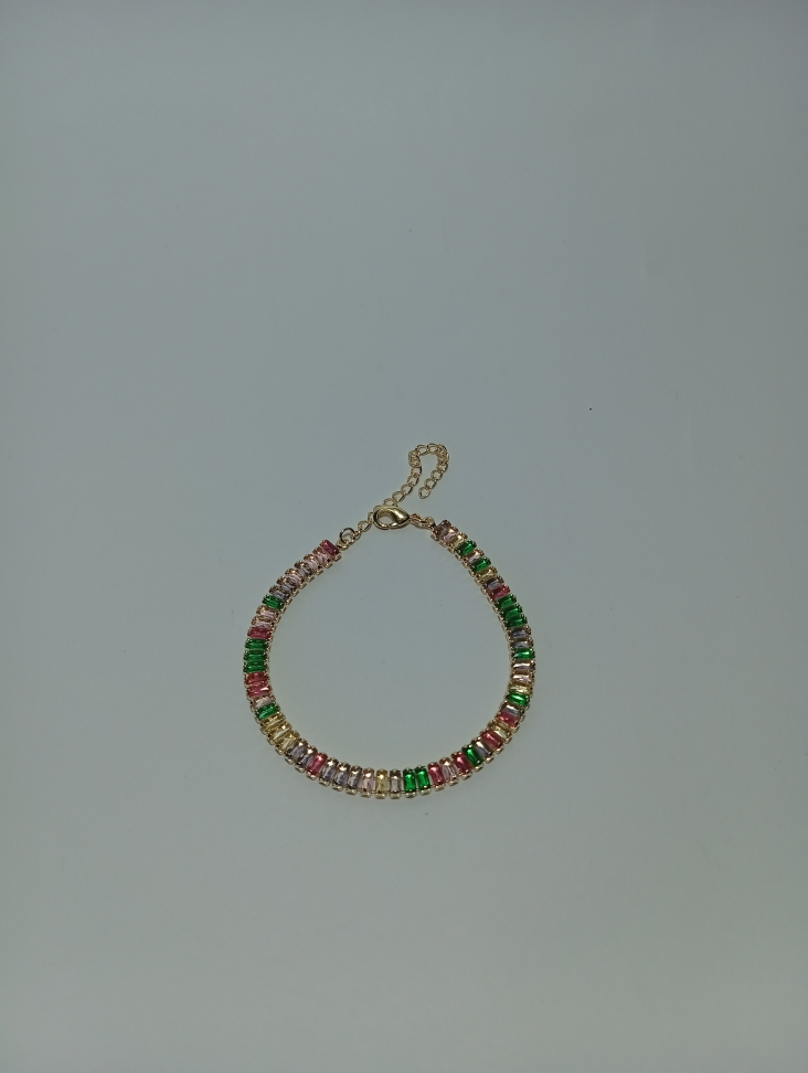 Pulseira Riviera Colorida 4x2 17+5 cm - #2