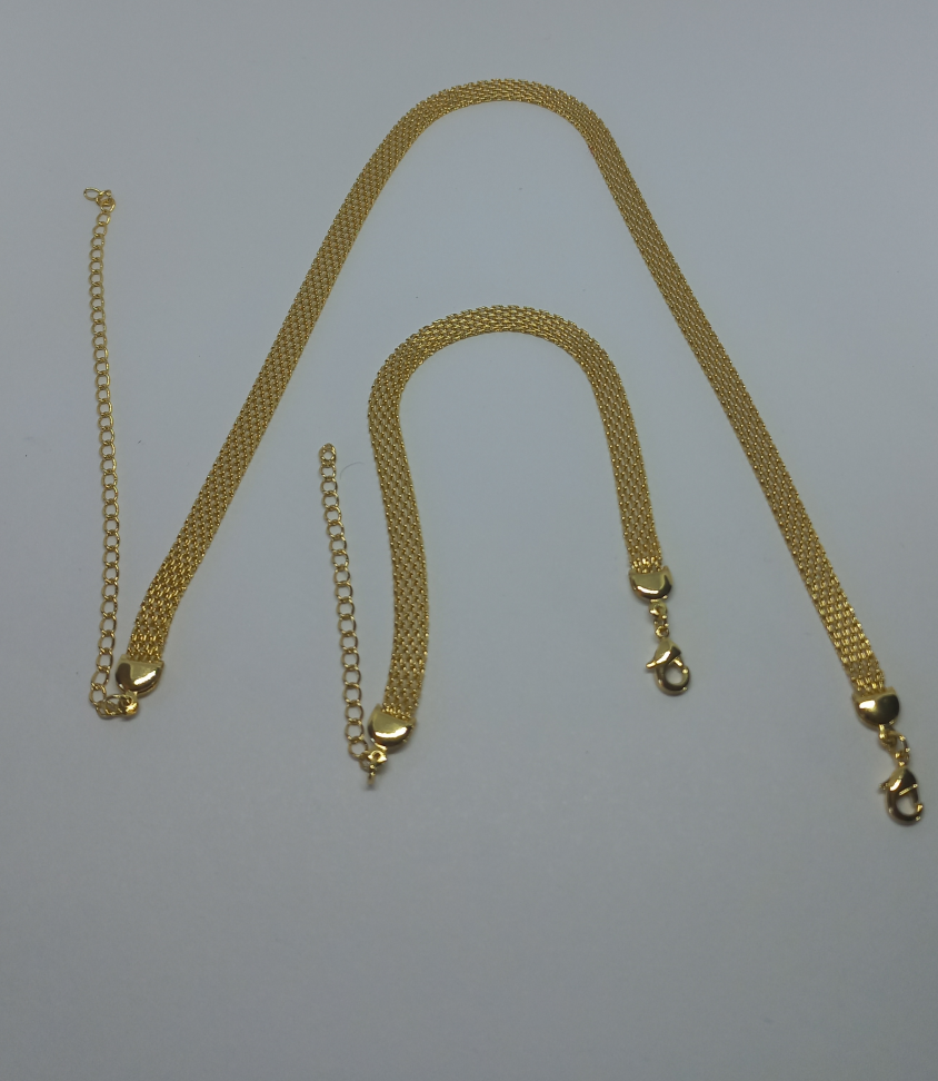 Conjunto Pulseira e Choker de tela - #1