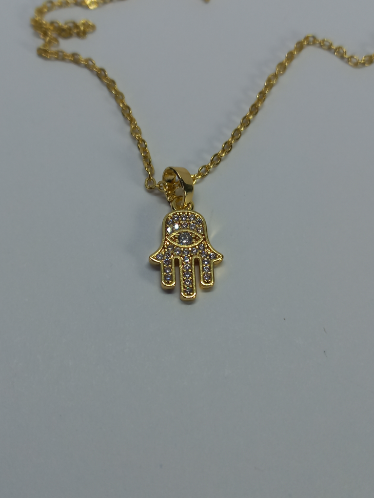 Corrente com pingente mão de Fátima - #5
