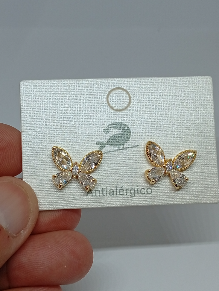 Brinco de Borboleta banhado a ouro - #1