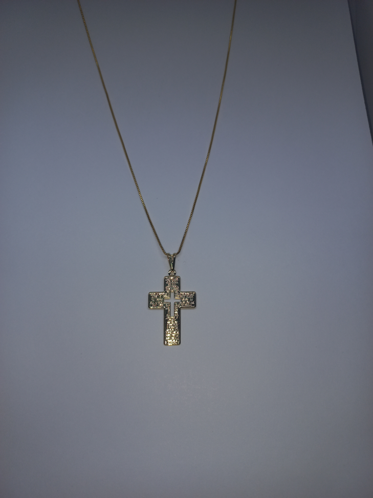 Corrente com Crucifico vazado - #4