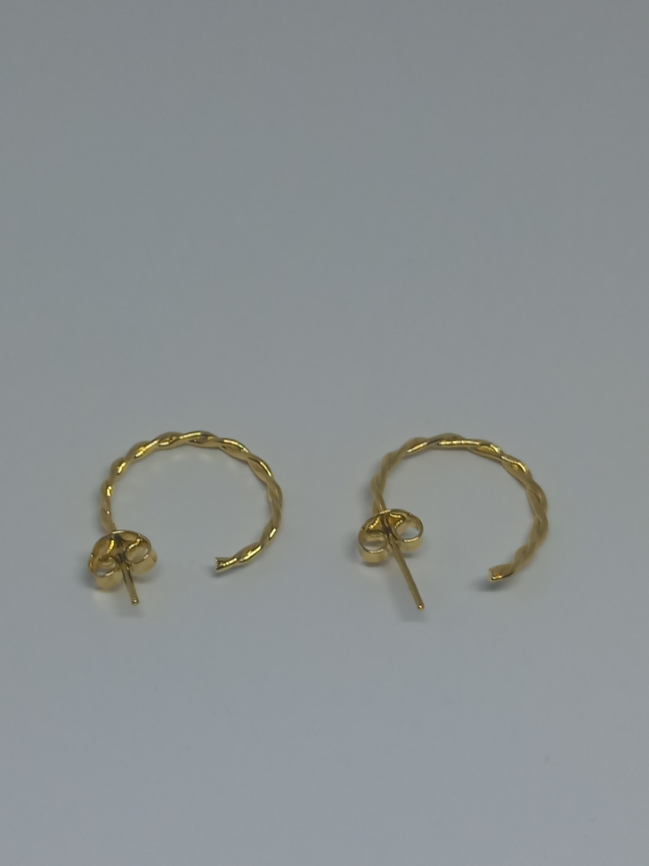 Brinco argola trançada - #1